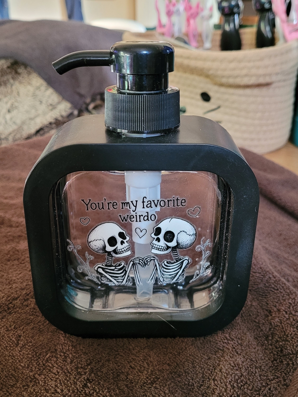 Liquid Soap Dispenser - Black - You're My Favorite Weirdo Design